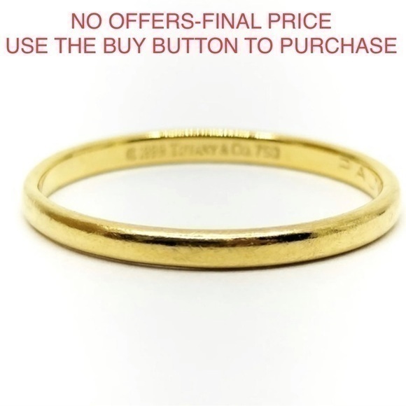Tiffany & Co Lucida 18kt Gold Band - Picture 1 of 9